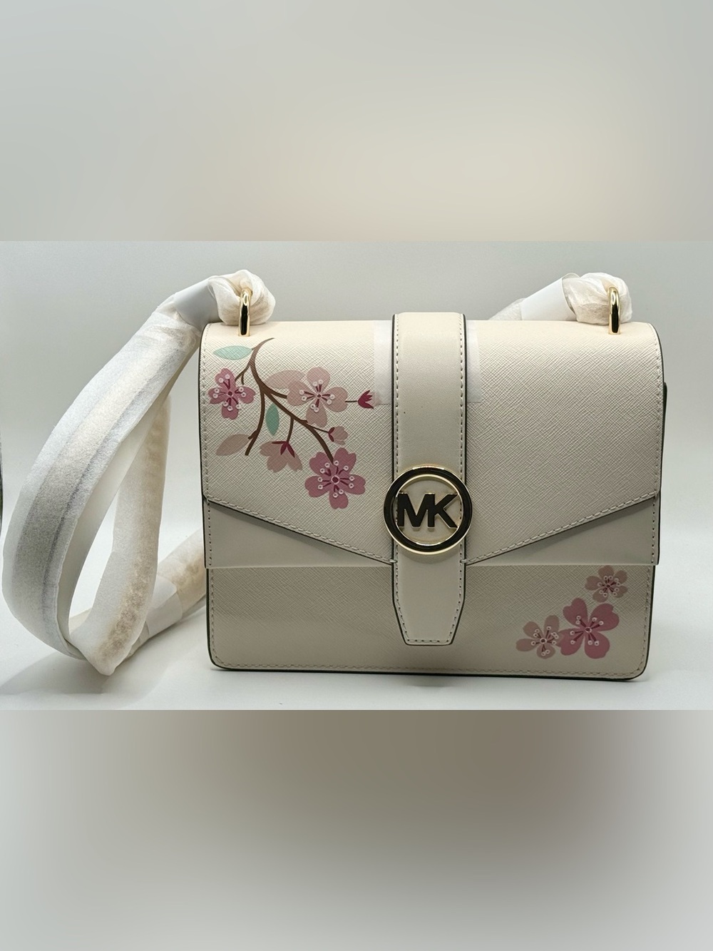 Michael Kors Greenwich Cherry Blossom Floral Crossbody NWT